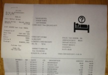 Phony Hotel Receipts