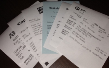 Fake ATM receipts