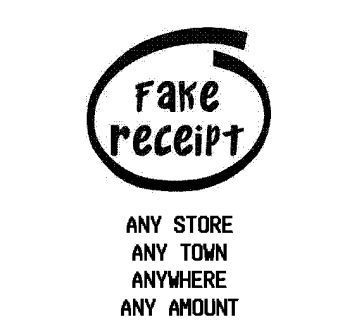fake receipts from any store, any town, any amount