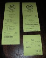 Click Here To See Full Size Photograph of Fake Receipt Printed on 80mm (3-1/8") wide yellow receipt paper